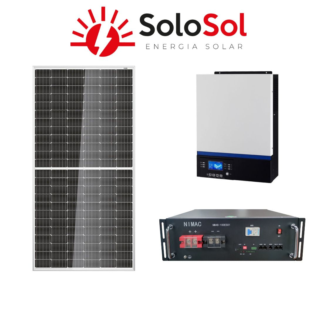 Kit Solar Off Grid con Inversor de 3000 W III Litio
