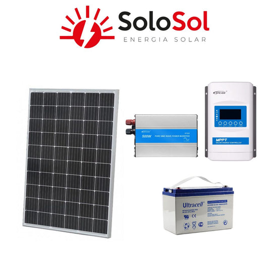 Kit Solar Off Grid con Inversor de 500 VA
