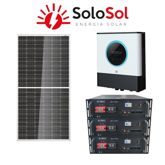 Kit Solar Off Grid con inversor de 8000W Litio